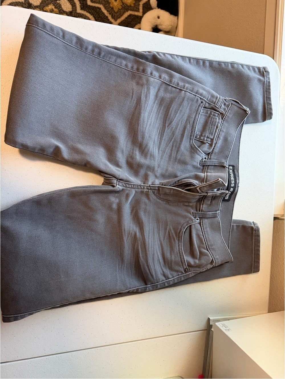 Express Grey Denim Legging Jeans